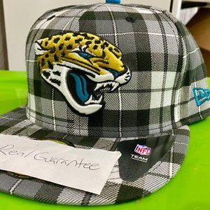 Rare New Era Jacksonville Jaguars Scholar Pop Plaid 59fifty Fitted Hat Cap NFL